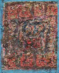 F. L. "Doc" Spellmon, Old Friends, mixed media on panel