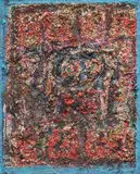 F. L. "Doc" Spellmon, Old Friends, mixed media on panel