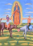 Felipe Morales Lopez, La Virgen y Nahual (Guadalupe), oil on canvas