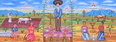 Felipe Morales Lopez, Homenaje a Zapata, oil on canvas