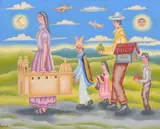 Felipe Morales Lopez, Viaje a las Estrellas, oil on canvas