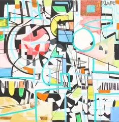 Musica Topography by Karl James Lubbering, acrylic on canvas, sold Mar 2026