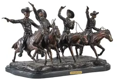 Frederic Remington, Comin' Thru the Rye, bronze