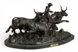 Stampede by Frederic Remington, bronze, sold Mar 2026