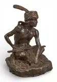 Watcher of the Plains by Charles Marion Russell, bronze, sold Mar 2026