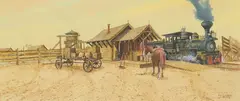 Austin Deuel, Iron Horse, watercolor on paper