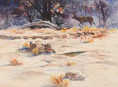 Clay McGaughy, Rock Bottom, watercolor