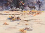 Clay McGaughy, Rock Bottom, watercolor