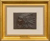 Henry Farny, Indian Chief, bronze