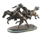 The Wounded Bunkie by Frederic Remington, bronze, sold Jan 2026