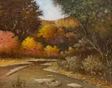 Daniel Maldonado, Hill Country Creek, oil on canvas