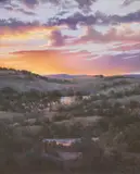 Peggy Ann Jones, Hill Country Sunset, pastel