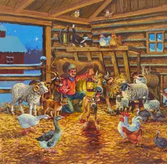 Lowell Davis, Blossom's Gift, acrylic on paper