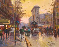 François Gérôme, Porte Saint-Martin, Paris, oil on canvas