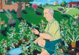 Luanne Stovall, Tending the Garden, oil