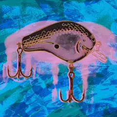 Rupert Jasen Smith, Lures (Blue), screenprint