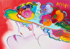 Peter Max, Friends / Century Ladies Ver. IX, oil on canvas