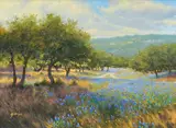Greg Glowka, Spring Light Near Wimberley, oil on canvas
