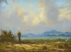 D.R. Parker, Landscape with Yucca, oil on canvas