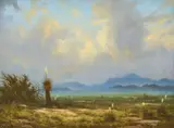D.R. Parker, Landscape with Yucca, oil on canvas