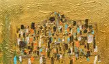 Franco Mondini-Ruiz, Golden Alamo, acrylic on canvas