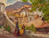 John William Orth, Taxco, Mexico, oil on masonite