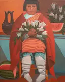 Jon Lightfoot, Child with Calla Lilies, oil
