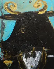 Franco Mondini-Ruiz, Minotaur Martini, acrylic on canvas