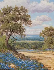 Robert Harrison, Bluebonnet Landscape, oil on canvas