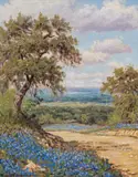 Robert Harrison, Bluebonnet Landscape, oil on canvas