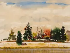 Michael Frary, Landscape, watercolor