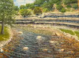Jerry Greenberg, River Cutting Through, oil on canvas