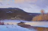 Jerry Ruthven, Texas Winter Scene, 1977, oil on canvas