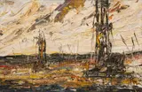 Jim Howard Rabby, West Texas Wells--Midsummer, 1969, oil on canvas