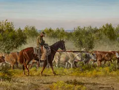 Herman Walker, When the Days Get Long, oil on panel
