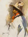 Richard D. Thomas, Young Cowboy, oil
