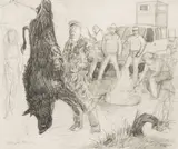 Janet Eager Krueger, Study for Meleager, graphite