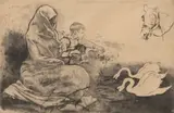 Louis Legrand, Invitation, etching, drypoint