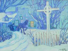 Maurice Le Bel, La Croix Blanche, 1931, pastel on paper