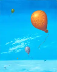 Fernando Garrido, Balloons, 1986, oil on canvas