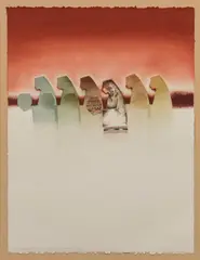 Amado Pena, Las Ollas, Series Dos, watercolor and pencil