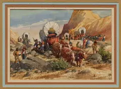 Lloyd Harting, Westward Ho!, 1968, watercolor on paper