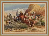 Lloyd Harting, Westward Ho!, 1968, watercolor on paper