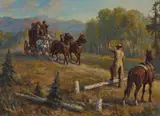 Ronald Crooks, The Highway Man, oil on panel