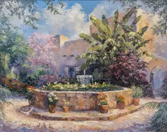 Robert Hamman, Spanish Governor's Palace Courtyard, oil on canvas