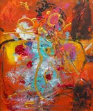 They Met a Madame Butterfly by Franco Mondini-Ruiz, 2014, mixed media on canvas, sold Jul 2025