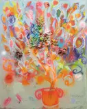 Flowering Tree, of a Singularly Mexican Nature by Franco Mondini-Ruiz, 2023, mixed media on masonite, sold Jul 2025