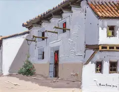 Jose Barbera, En la Tarde, oil on panel