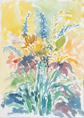 Brother Cletus Behlmann, Wild Flowers, watercolor on paper