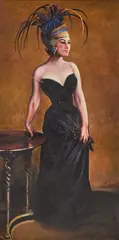 Gilbert Duran, Aztec Madame X, 1996, oil on canvas